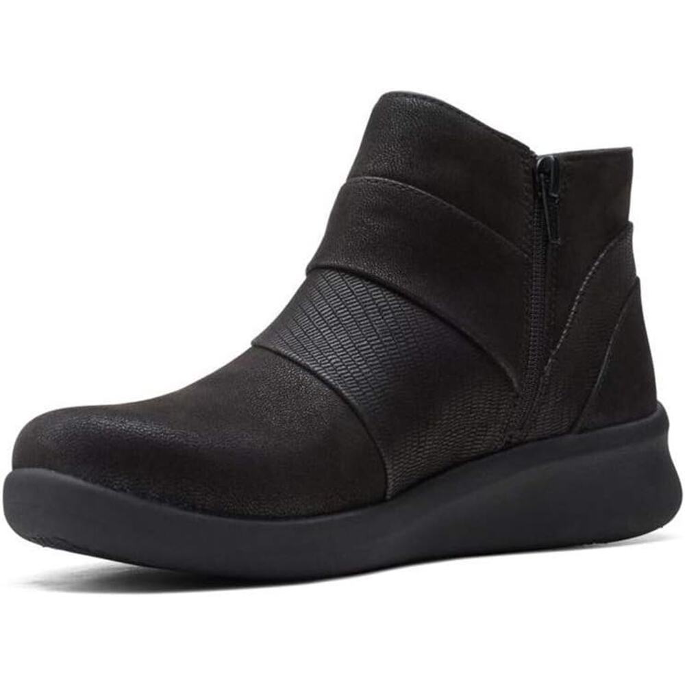 NEW! Clarks Womens Sillian 2.0 Rise - Black Synthetic 6.5M - Picture 4 of 5